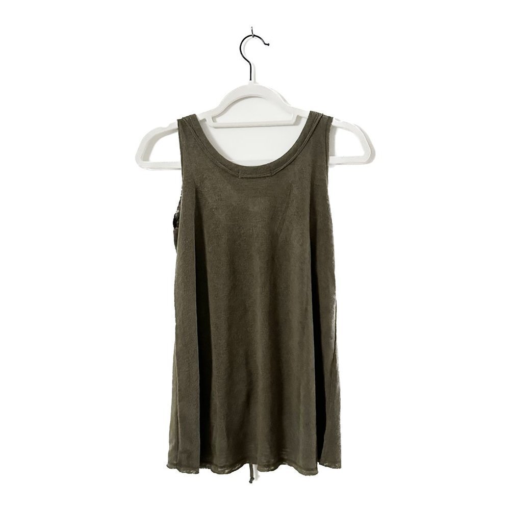 PROJECT SOCIAL T Cassie Ruched Tank in Army Green - Size XS - Picture 2 of 2